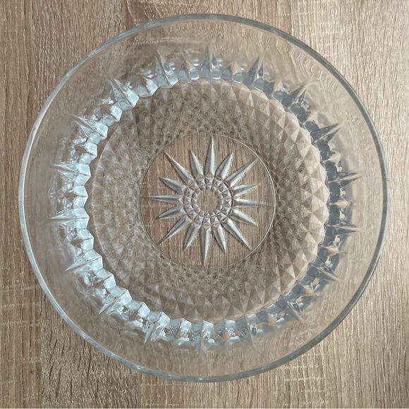 Arcoroc France Diamant Starburst Clear Glass Serving Bowl/Fruit Bowl 🌟💎✨💎🌟 - Picture 6 of 7